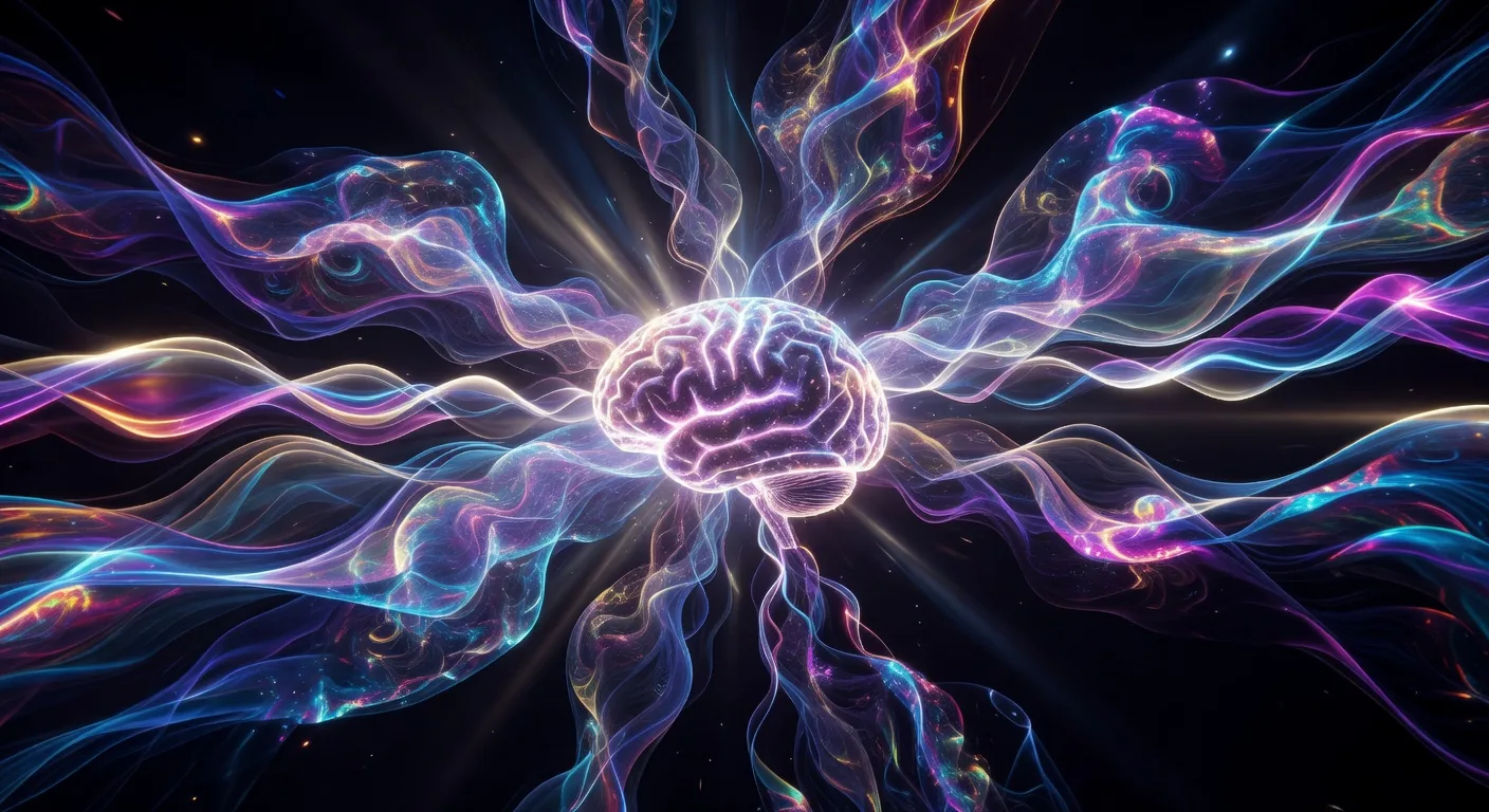 Visual representation of brain wave patterns used in cognitive exercises