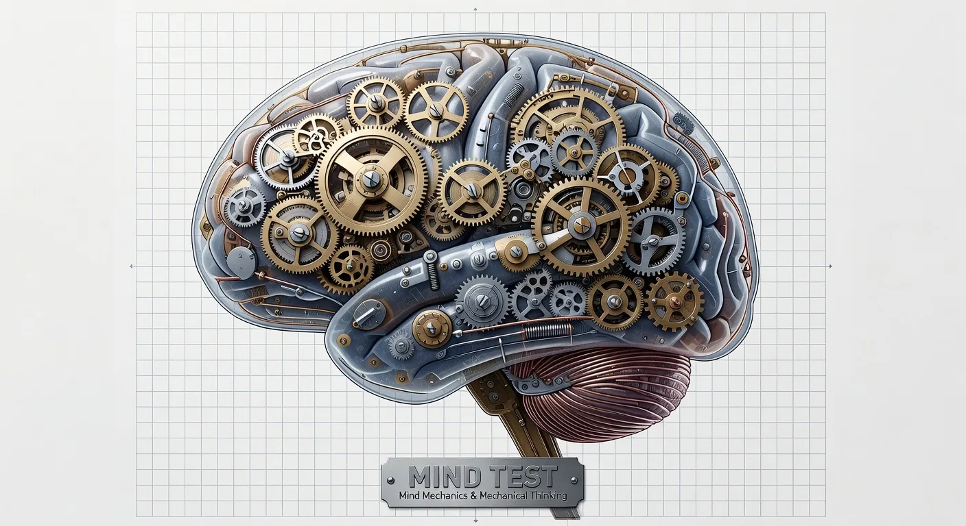 Visual diagram of mind mechanics and cognitive exercise structure